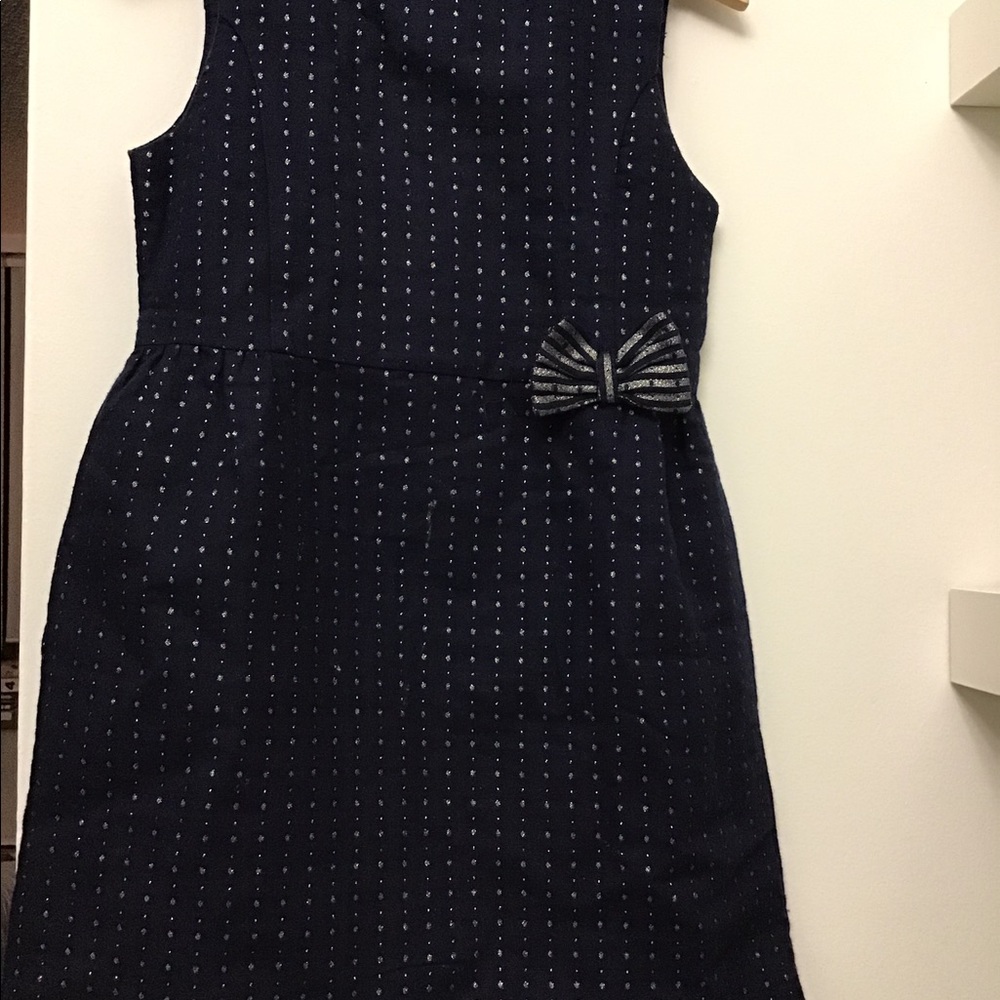 🌸Girl’s Black Wool Dress wth Bow - Like New!